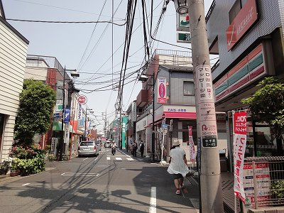 妙蓮寺駅前の商店街